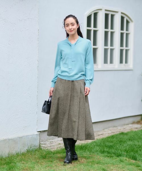 CARA O CRUZ / キャラ・オ・クルス ニット・セーター | 洗える ボウタイニット【ZEGNA BARUFFA】 | 詳細17