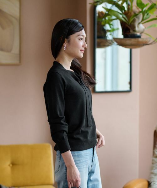 CARA O CRUZ / キャラ・オ・クルス ニット・セーター | 洗える ボウタイニット【ZEGNA BARUFFA】 | 詳細23