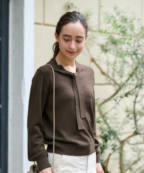 CARA O CRUZ / キャラ・オ・クルス ニット・セーター | 洗える ボウタイニット【ZEGNA BARUFFA】 | 詳細3