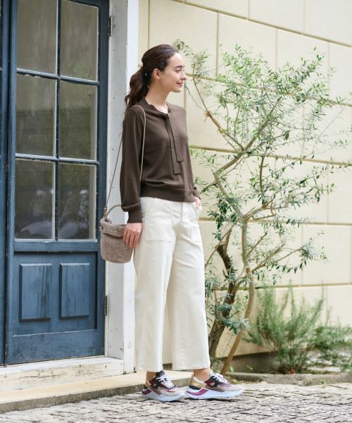 CARA O CRUZ / キャラ・オ・クルス ニット・セーター | 洗える ボウタイニット【ZEGNA BARUFFA】 | 詳細7