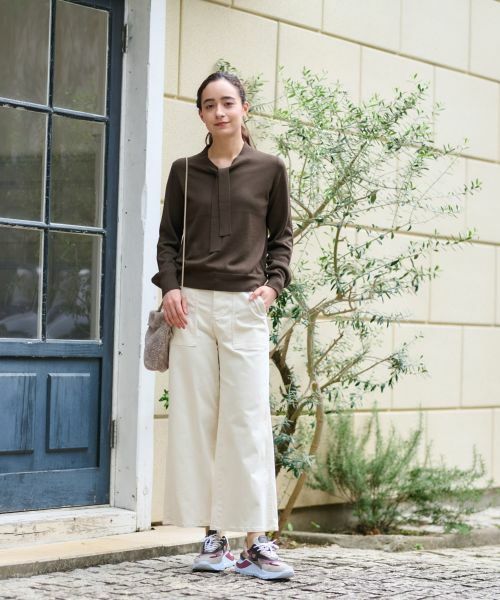 CARA O CRUZ / キャラ・オ・クルス ニット・セーター | 洗える ボウタイニット【ZEGNA BARUFFA】 | 詳細8