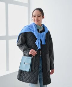 CARA O CRUZ / キャラ・オ・クルス その他アウター | 【防寒】異素材MIXキルティングコート【あったか】