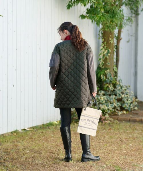 CARA O CRUZ / キャラ・オ・クルス その他アウター | 【防寒】異素材MIXキルティングコート【あったか】 | 詳細10