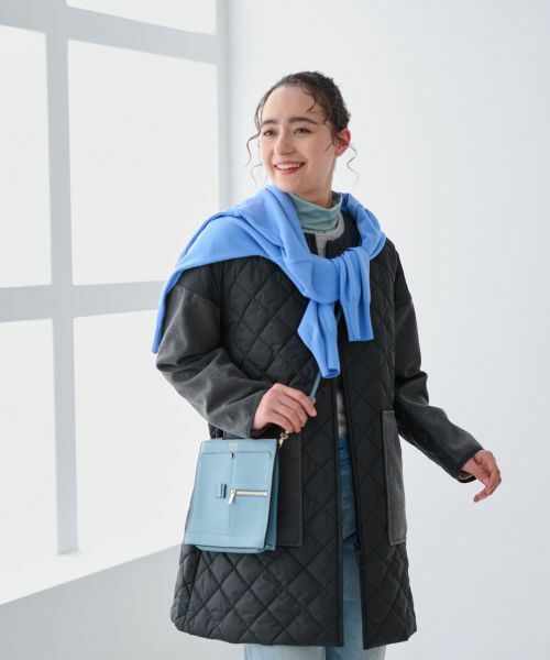 CARA O CRUZ / キャラ・オ・クルス その他アウター | 【防寒】異素材MIXキルティングコート【あったか】 | 詳細13