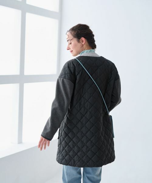 CARA O CRUZ / キャラ・オ・クルス その他アウター | 【防寒】異素材MIXキルティングコート【あったか】 | 詳細16