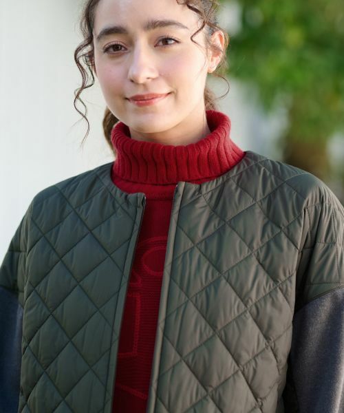 CARA O CRUZ / キャラ・オ・クルス その他アウター | 【防寒】異素材MIXキルティングコート【あったか】 | 詳細22