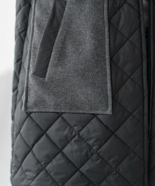 CARA O CRUZ / キャラ・オ・クルス その他アウター | 【防寒】異素材MIXキルティングコート【あったか】 | 詳細28