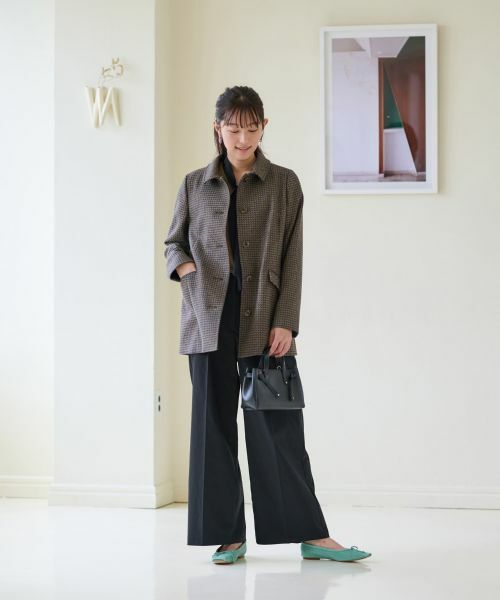 CARA O CRUZ / キャラ・オ・クルス テーラードジャケット | ジャージのチェックコート【MANTECO】【RECYCLE WOOL】 | 詳細24