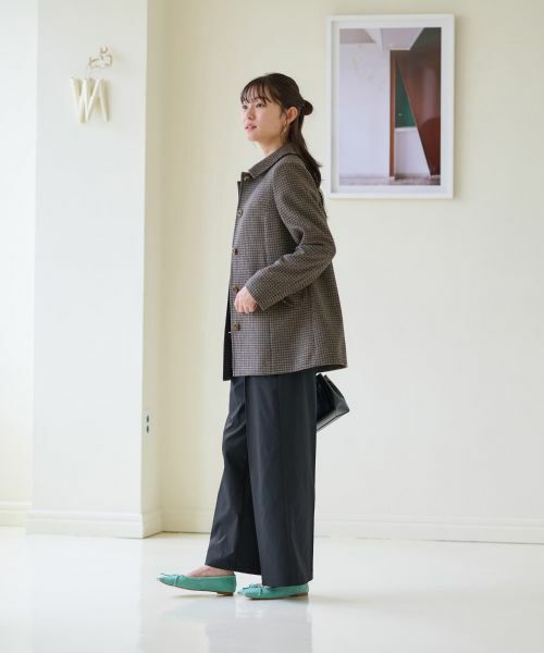 CARA O CRUZ / キャラ・オ・クルス テーラードジャケット | ジャージのチェックコート【MANTECO】【RECYCLE WOOL】 | 詳細27