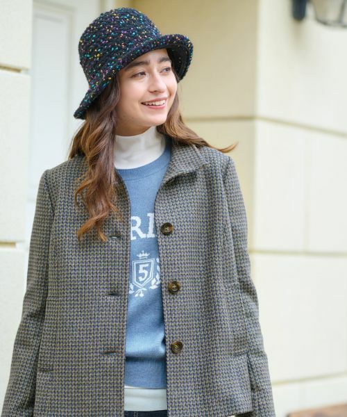 CARA O CRUZ / キャラ・オ・クルス テーラードジャケット | チェックのスタンドカラージャケット【MANTECO】【RECYCLE WOOL】 | 詳細5