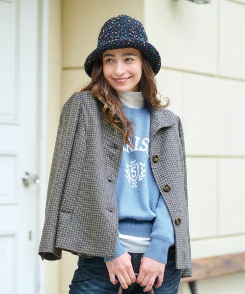 CARA O CRUZ / キャラ・オ・クルス テーラードジャケット | チェックのスタンドカラージャケット【MANTECO】【RECYCLE WOOL】 | 詳細6