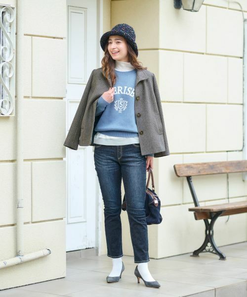 CARA O CRUZ / キャラ・オ・クルス テーラードジャケット | チェックのスタンドカラージャケット【MANTECO】【RECYCLE WOOL】 | 詳細9