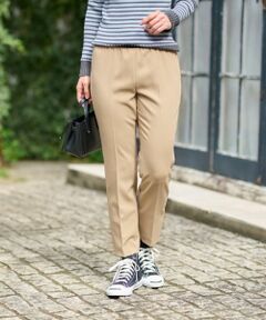 CARA O CRUZ / キャラ・オ・クルス その他パンツ | 洗える ウエストゴムセンタープレスパンツ