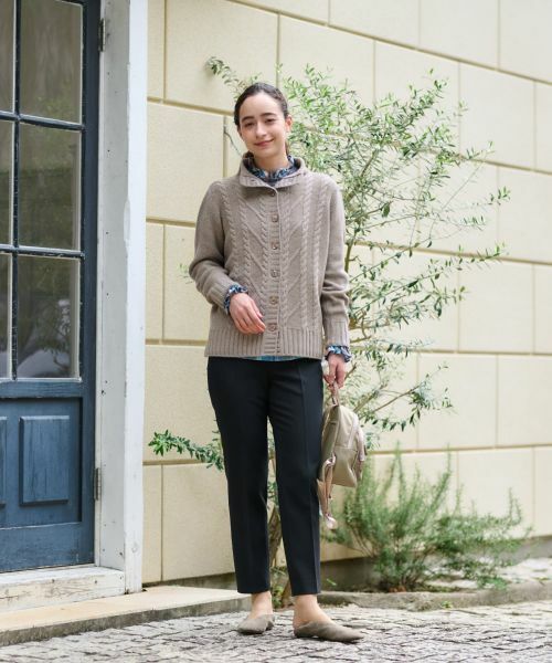 CARA O CRUZ / キャラ・オ・クルス その他パンツ | 洗える ウエストゴムセンタープレスパンツ | 詳細11