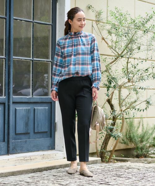 CARA O CRUZ / キャラ・オ・クルス その他パンツ | 洗える ウエストゴムセンタープレスパンツ | 詳細13