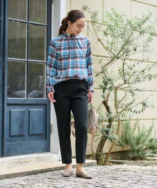 CARA O CRUZ / キャラ・オ・クルス その他パンツ | 洗える ウエストゴムセンタープレスパンツ | 詳細14