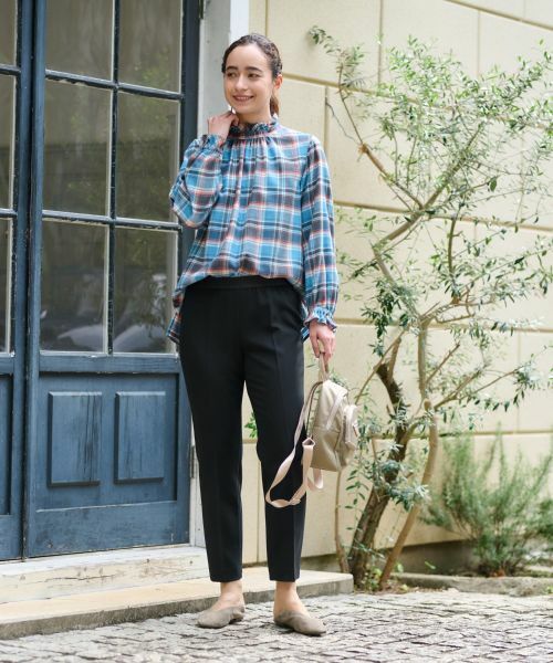 CARA O CRUZ / キャラ・オ・クルス その他パンツ | 洗える ウエストゴムセンタープレスパンツ | 詳細15