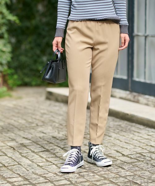 CARA O CRUZ / キャラ・オ・クルス その他パンツ | 洗える ウエストゴムセンタープレスパンツ | 詳細16