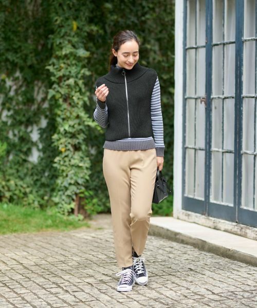 CARA O CRUZ / キャラ・オ・クルス その他パンツ | 洗える ウエストゴムセンタープレスパンツ | 詳細19