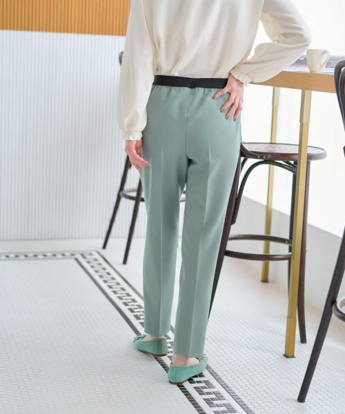 CARA O CRUZ / キャラ・オ・クルス その他パンツ | 洗える ウエストゴムセンタープレスパンツ | 詳細23