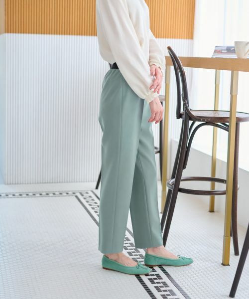 CARA O CRUZ / キャラ・オ・クルス その他パンツ | 洗える ウエストゴムセンタープレスパンツ | 詳細24