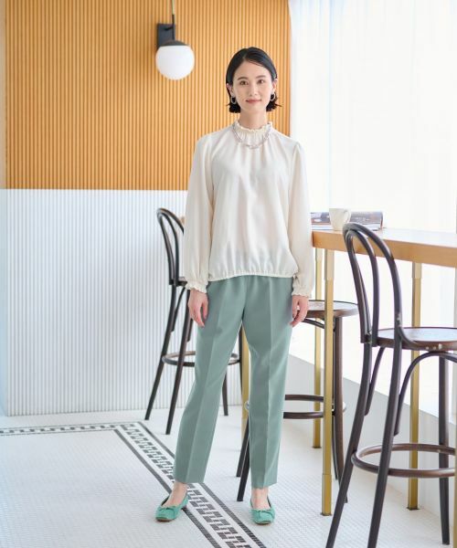 CARA O CRUZ / キャラ・オ・クルス その他パンツ | 洗える ウエストゴムセンタープレスパンツ | 詳細28