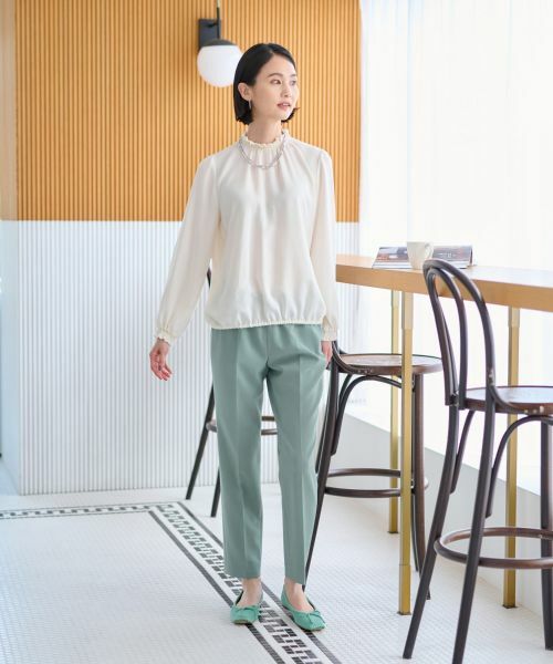 CARA O CRUZ / キャラ・オ・クルス その他パンツ | 洗える ウエストゴムセンタープレスパンツ | 詳細29