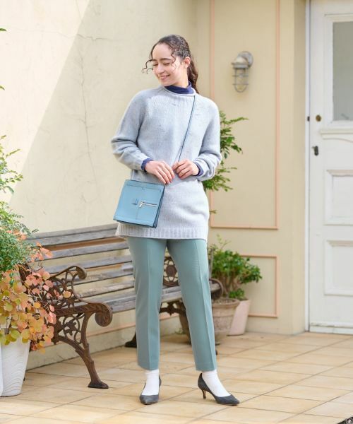 CARA O CRUZ / キャラ・オ・クルス その他パンツ | 洗える ウエストゴムセンタープレスパンツ | 詳細3