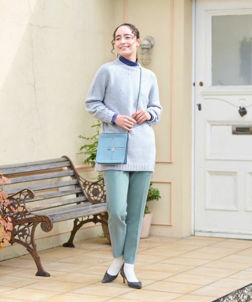 CARA O CRUZ / キャラ・オ・クルス その他パンツ | 洗える ウエストゴムセンタープレスパンツ | 詳細5