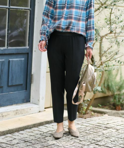 CARA O CRUZ / キャラ・オ・クルス その他パンツ | 洗える ウエストゴムセンタープレスパンツ | 詳細7