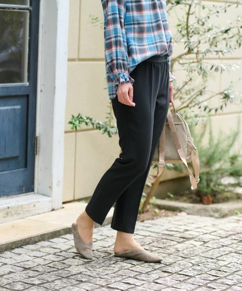 CARA O CRUZ / キャラ・オ・クルス その他パンツ | 洗える ウエストゴムセンタープレスパンツ | 詳細9