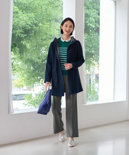 CARA O CRUZ / キャラ・オ・クルス テーラードジャケット | 【あったか】洗える裏起毛 ジップアップのデニムジャケット【CoC by CARA O CRUZ】 | 詳細10