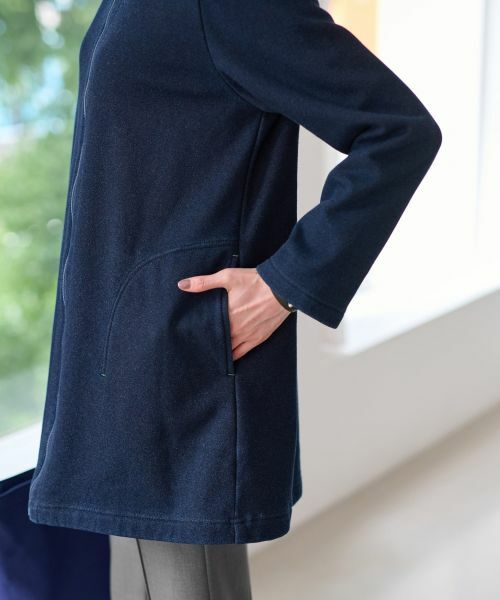 CARA O CRUZ / キャラ・オ・クルス テーラードジャケット | 【あったか】洗える裏起毛 ジップアップのデニムジャケット【CoC by CARA O CRUZ】 | 詳細16