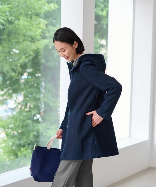CARA O CRUZ / キャラ・オ・クルス テーラードジャケット | 【あったか】洗える裏起毛 ジップアップのデニムジャケット【CoC by CARA O CRUZ】 | 詳細4