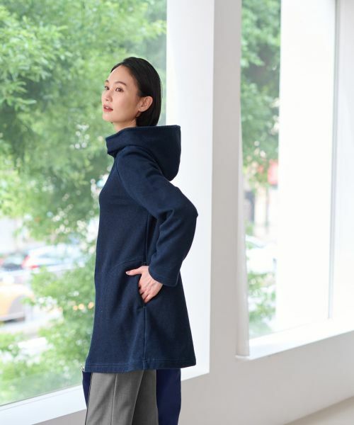 CARA O CRUZ / キャラ・オ・クルス テーラードジャケット | 【あったか】洗える裏起毛 ジップアップのデニムジャケット【CoC by CARA O CRUZ】 | 詳細7