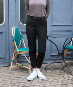 CARA O CRUZ / キャラ・オ・クルス その他パンツ | 洗える 後ろウエストゴム裾リブパンツ