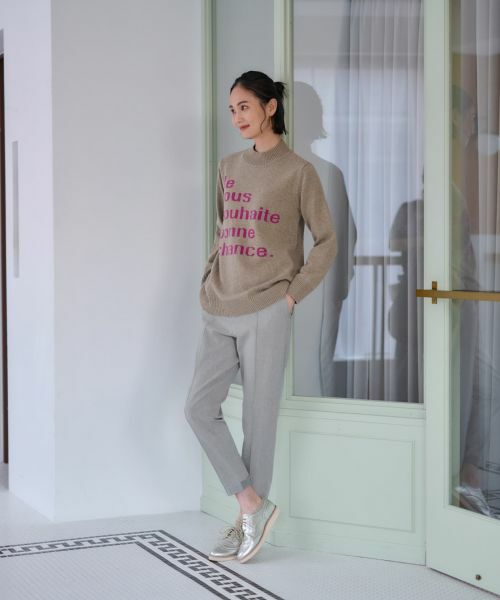 CARA O CRUZ / キャラ・オ・クルス その他パンツ | 洗える 後ろウエストゴム裾リブパンツ | 詳細12