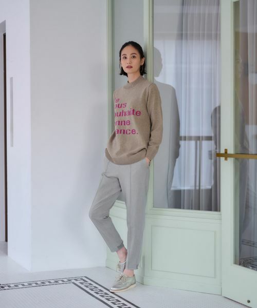 CARA O CRUZ / キャラ・オ・クルス その他パンツ | 洗える 後ろウエストゴム裾リブパンツ | 詳細13