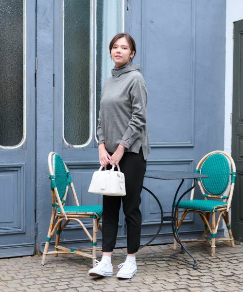 CARA O CRUZ / キャラ・オ・クルス その他パンツ | 洗える 後ろウエストゴム裾リブパンツ | 詳細3