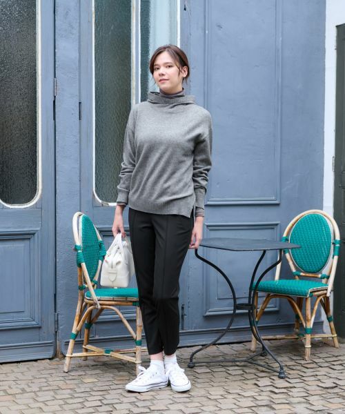 CARA O CRUZ / キャラ・オ・クルス その他パンツ | 洗える 後ろウエストゴム裾リブパンツ | 詳細4