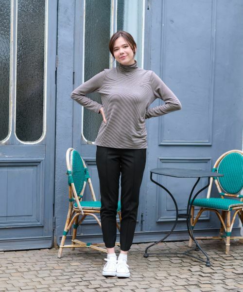 CARA O CRUZ / キャラ・オ・クルス その他パンツ | 洗える 後ろウエストゴム裾リブパンツ | 詳細5