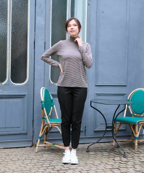 CARA O CRUZ / キャラ・オ・クルス その他パンツ | 洗える 後ろウエストゴム裾リブパンツ | 詳細6