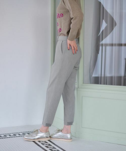 CARA O CRUZ / キャラ・オ・クルス その他パンツ | 洗える 後ろウエストゴム裾リブパンツ | 詳細9