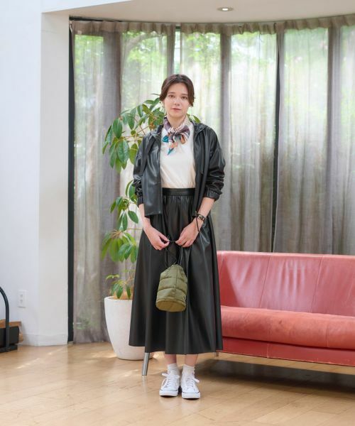 CARA O CRUZ / キャラ・オ・クルス その他アウター | 合皮フーデットブルゾン | 詳細25