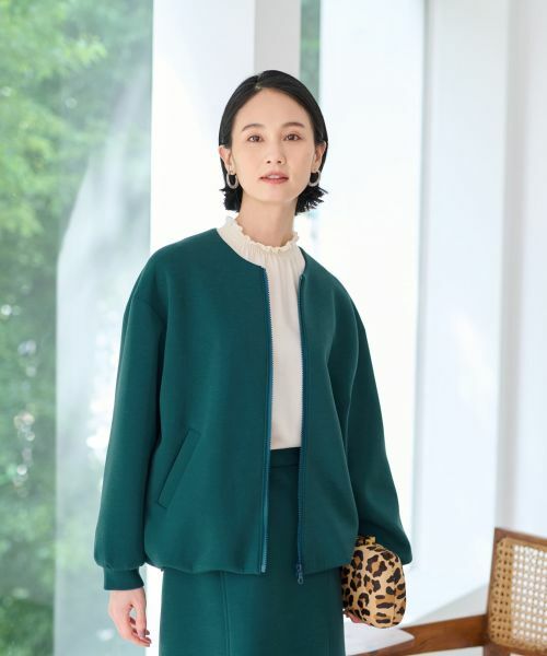 CARA O CRUZ / キャラ・オ・クルス その他アウター | 洗えるノーカラージャケット【セレモニー】【セットアップ】 | 詳細2