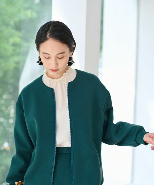 CARA O CRUZ / キャラ・オ・クルス その他アウター | 洗えるノーカラージャケット【セレモニー】【セットアップ】 | 詳細4