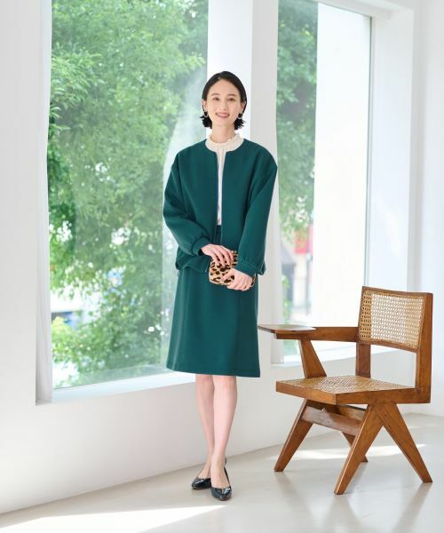 CARA O CRUZ / キャラ・オ・クルス その他アウター | 洗えるノーカラージャケット【セレモニー】【セットアップ】 | 詳細7