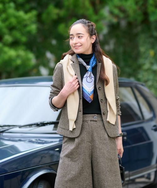 CARA O CRUZ / キャラ・オ・クルス テーラードジャケット | ツイードジャケット【ピンクリボン】【セットアップ】 | 詳細1