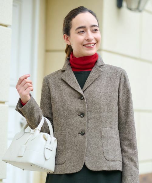 CARA O CRUZ / キャラ・オ・クルス テーラードジャケット | ツイードジャケット【ピンクリボン】【セットアップ】 | 詳細15