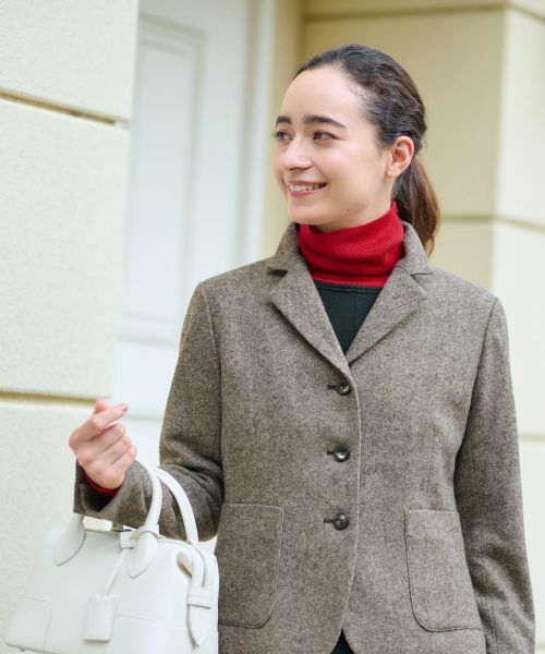 CARA O CRUZ / キャラ・オ・クルス テーラードジャケット | ツイードジャケット【ピンクリボン】【セットアップ】 | 詳細16